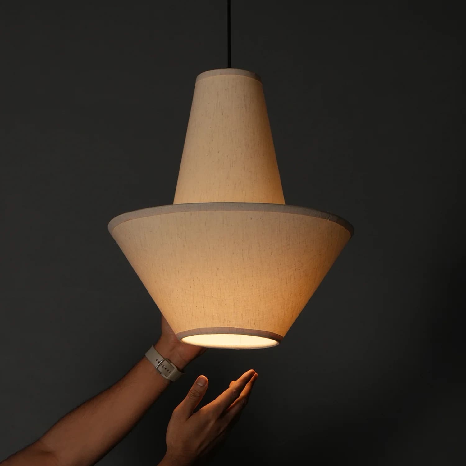 Modern Wooden Pendant Light for Home Decor | Minimal Hanging Ceiling Lamp for Living Room, Dining & Bedroom preview 2